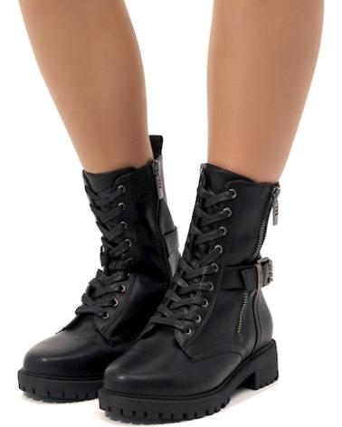 Botas MTNG  de Mujer BOTA MILITAR CORDON CREMALLERAS MUSTANG  NEGRO
