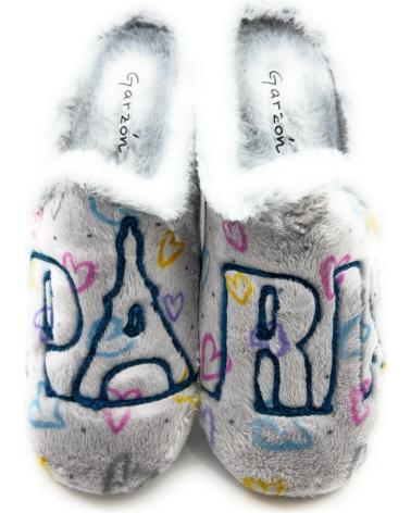 Calzado de casa CHIC VISION  de Mujer ZAPATILLAS CASA MUJER GARZONPARIS CORA  GRIS