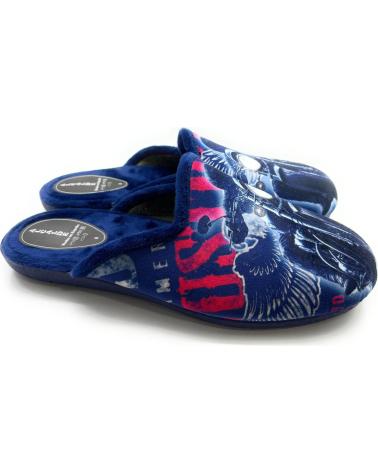 Calzado de casa CHIC VISION  de Hombre ZAPATILLAS CASA CABALLERO METIDAS MOTO  AZUL