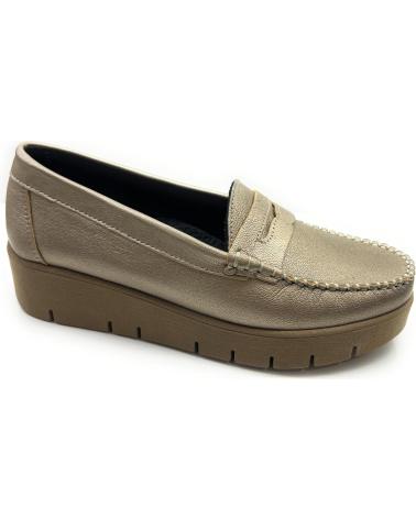 Mocassins CHIC VISION  de Mulher MOCASIN MUJER PIEL DOBLE PISO CONFORT  AMARILLO