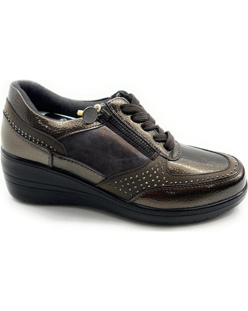 Zapatos CHIC VISION  de Mujer ZAPATO CONFORT MYSOFT CUNA CORDON-CREMAL  MORADO