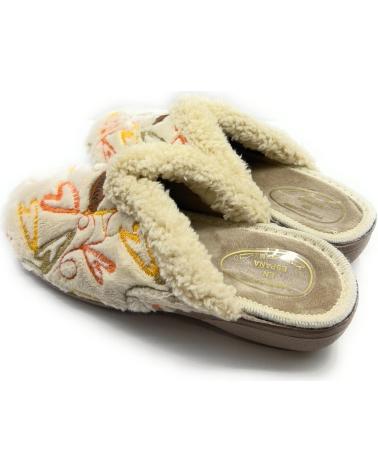 Pantoufles CHIC VISION  pour Femme ZAPATILLAS CASA MUJER ANATOMICAS CORAZO  BEIGE