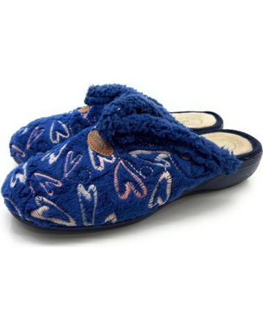 Calzado de casa CHIC VISION  de Mujer ZAPATILLAS CASA MUJER ANATOMICAS CORAZO  AZUL