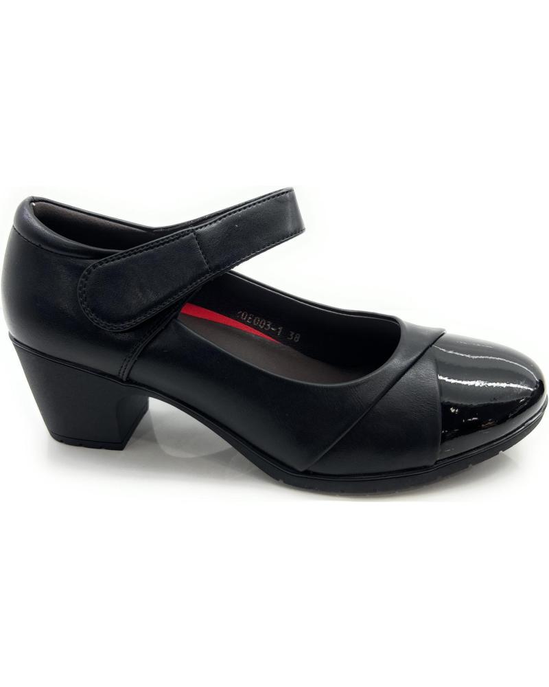Zapatos de tacón CHIC VISION  de Mujer SALON MUJER TACON GOMA CON PEGUE CONFORT  NEGRO