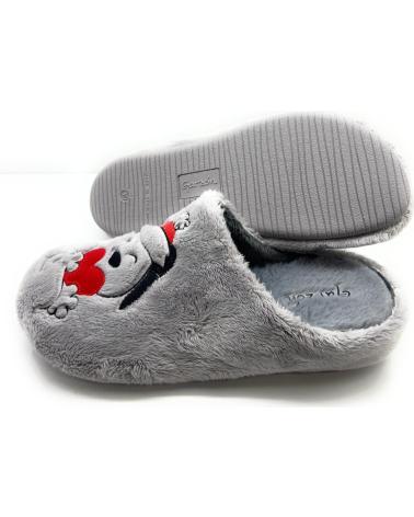 Pantoufles CHIC VISION  pour Femme ZAPATILLAS CASA MUJER GARZON TE QUIERO  GRIS