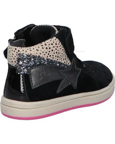 girl Trainers GEOX B164AC 022NF B TROTTOLA GIRL  C0922 BLACK-FUCHSIA