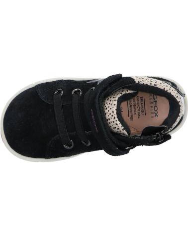 girl Trainers GEOX B164AC 022NF B TROTTOLA GIRL  C0922 BLACK-FUCHSIA