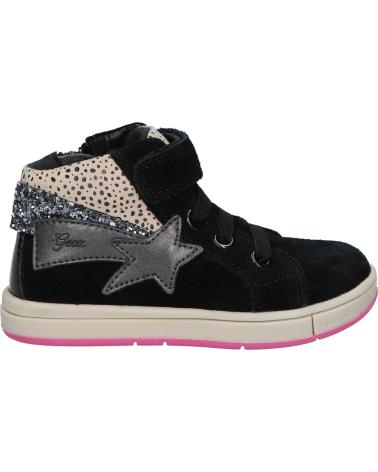 girl Trainers GEOX B164AC 022NF B TROTTOLA GIRL  C0922 BLACK-FUCHSIA