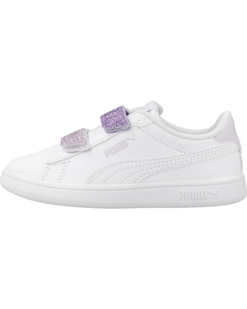 Deportivas PUMA de Niña ZAPATILLAS NINA MODELO SMASH 3 0 L GLITTER V COLOR BLANCO WH WHITE Deportivas PUMA de Niña ZAPATILLAS NINA MODELO SMASH 3 0 L GLITTER V COLOR BLANCO WH WHITE