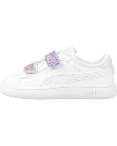 Sportivo per Donna e Uomo e Bambina PUMA ZAPATILLAS NINA MODELO SMASH 3 0 L GLITTER V COLOR BLANCO WH WHITE