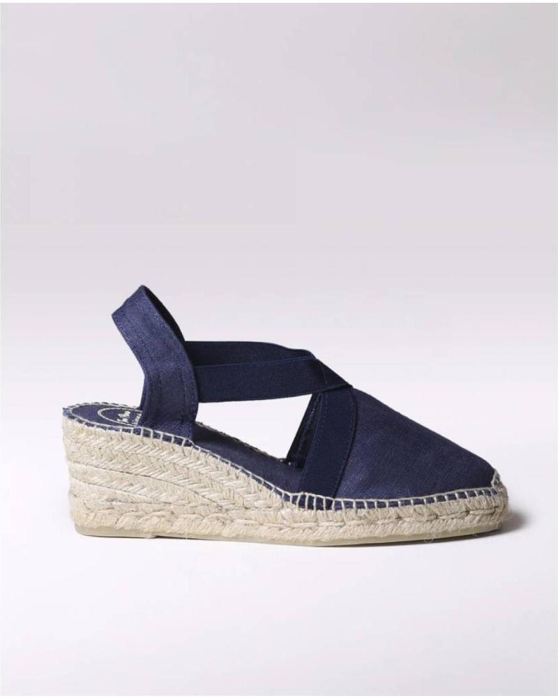 TONI PONS NAVY BLUE WEDGE ESPADRILLE WITH ELASTIC BANDS MODEL 99273692929 MARI