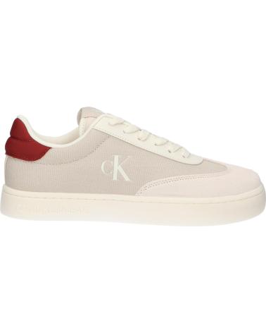 Sapatilhas CALVIN KLEIN  de Homem YM0YM01169 CLASSIC CUPSOLE LOW  ACF EGGSHELL-RED OCHRE