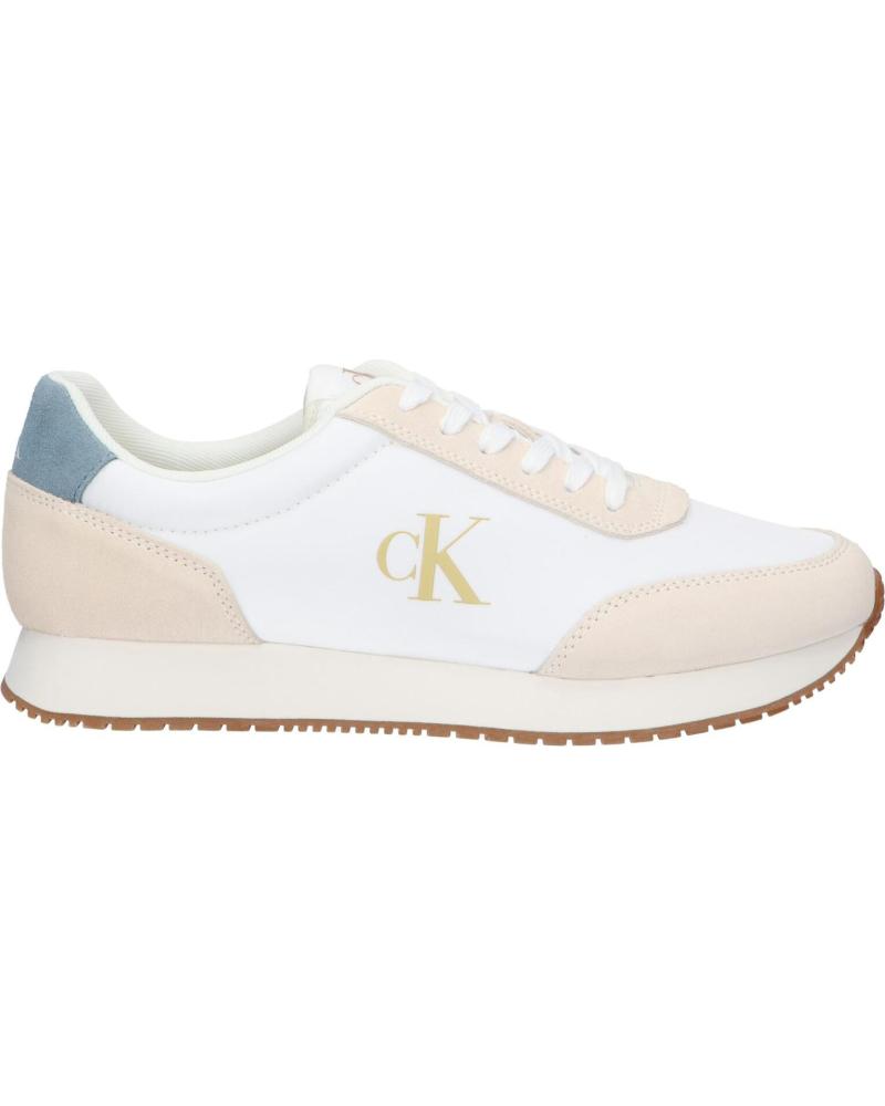 Zapatillas deporte CALVIN KLEIN  de Hombre YM0YM01119 RETRO RUNNER ICONIC  0LD BRIGHT WHITE-CREAMY WHITE