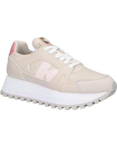 Zapatillas deporte CALVIN KLEIN  de Mujer YW0YW01642 RUNNER LOW LAVEUP  0GE EGGSHELL-ROSE TAN