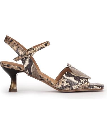Zapatos de tacón PEDRO MIRALLES  de Mujer SANDALIA 17103 PYTON BEIGE DE  NEGRO