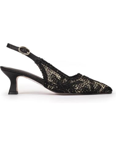 Zapatos de tacón PEDRO MIRALLES  de Mujer ZAPATO TRENZADO FLORES 17810 DE  NEGRO