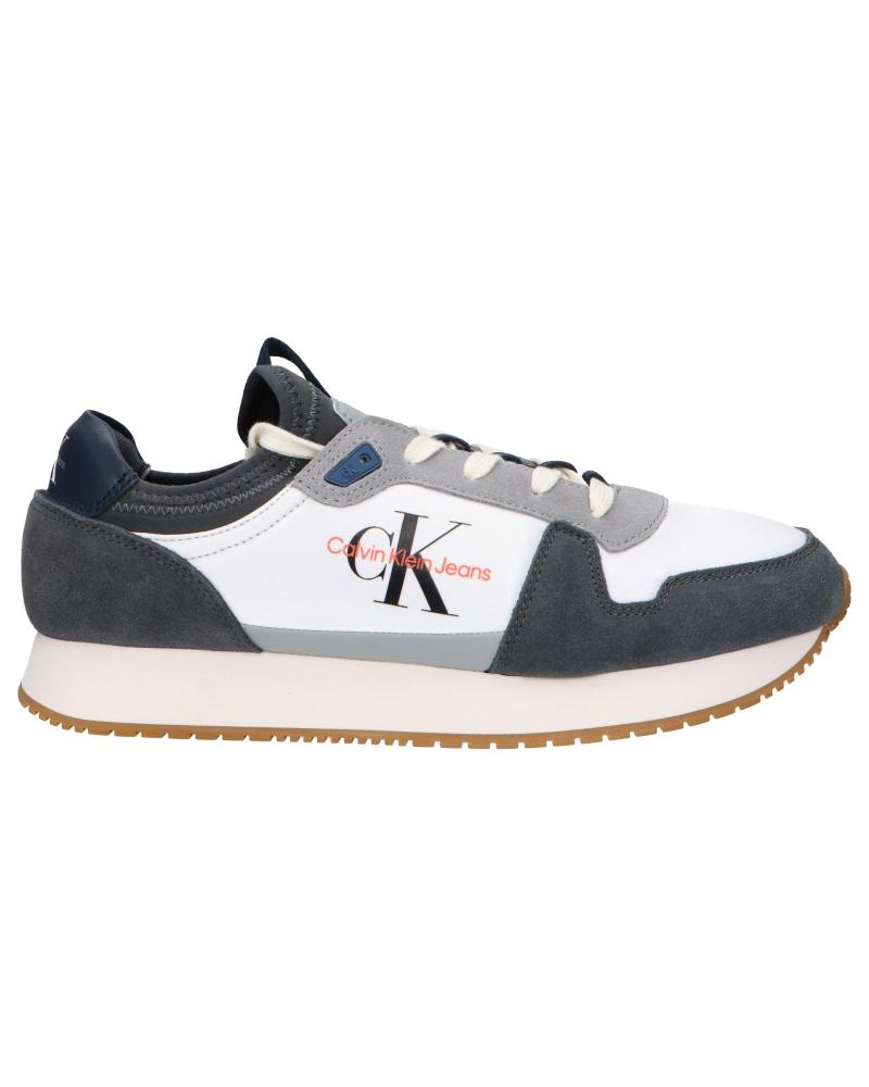 Scarpe sport CALVIN KLEIN  per Uomo YM0YM005530IW  GRIS MERCURIO-NARANJA CORAL - 0IW