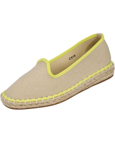 Ballerines L&R SHOES  pour Femme LR SHOES C618 ALPARGATAS DE ESPARTO PLANAS  BEIGE