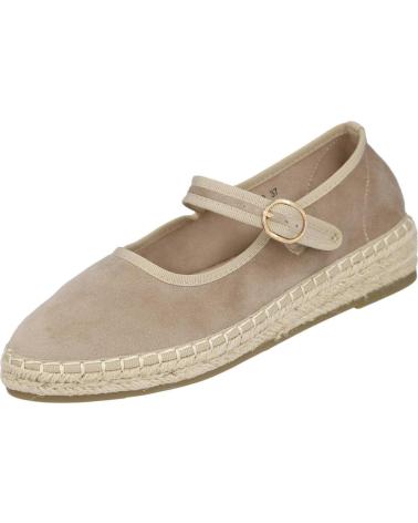 Bailarinas L&R SHOES  per Donna LR SHOES NK552 MERCEDITAS DE ESPARTO PLANAS PARA MUJER  BEIGE