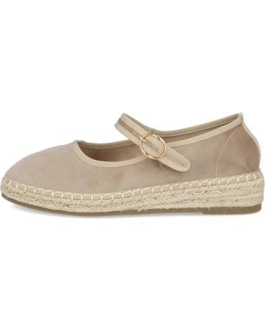 Bailarinas L&R SHOES  per Donna LR SHOES NK552 MERCEDITAS DE ESPARTO PLANAS PARA MUJER  BEIGE