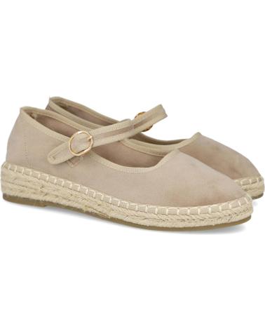 Bailarinas L&R SHOES  per Donna LR SHOES NK552 MERCEDITAS DE ESPARTO PLANAS PARA MUJER  BEIGE