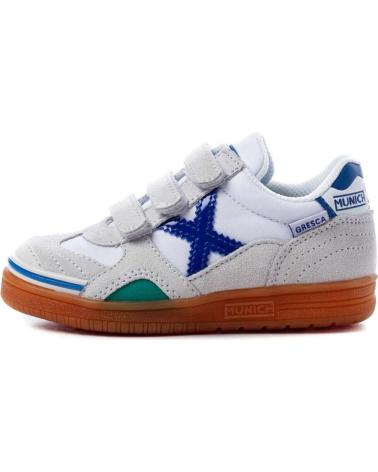 Zapatos de Niña y Niño MUNICH ZAPATILLAS GRESCA VCO PARA NINOS UNISEX EN COLOR BLANCO BLANCO