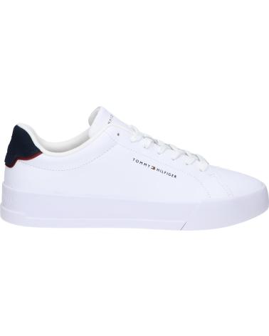 Zapatillas deporte TOMMY HILFIGER  de Hombre FM0FM05367 COURT LTH DETAIL ESS  0LD WHITE-DESERT SKY