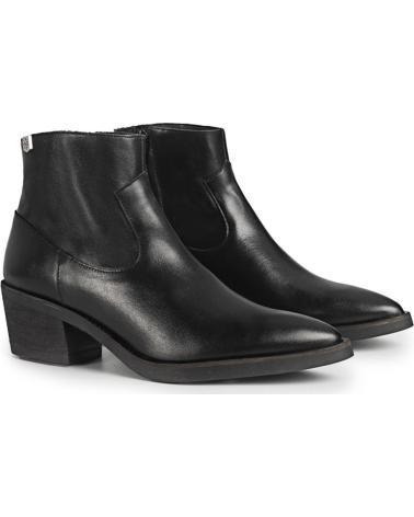 Botas POPA  de Mujer BOTAS DE MUJER ALTAS ESTILO COWBOY RANEY PIEL CON TACO  NEGRO