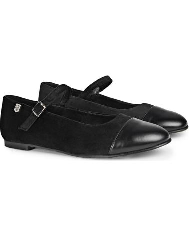 Bailarinas POPA  de Mujer BAILARINAS DE MUJER CON PUNTA REDONDA Y HEBILLA DORIS TERCIO  NEGRO