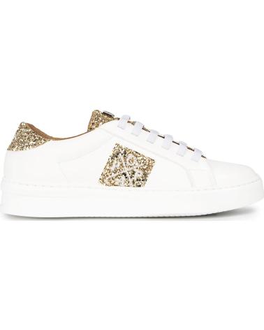 Zapatillas deporte POPA  de Mujer ZAPATILLAS BLANCAS DE MUJER MACERA LOGO GLITTER  ORO