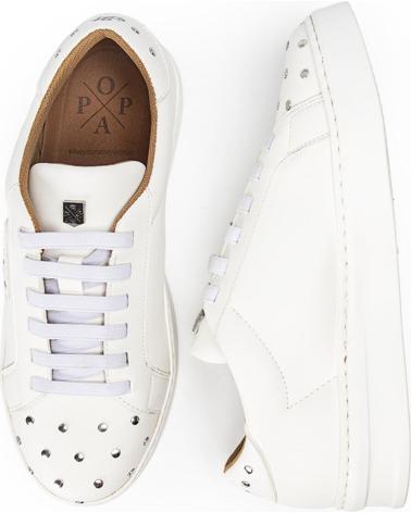 Zapatillas deporte POPA  de Mujer ZAPATILLAS BLANCAS DE MUJER MACERA LOGO TACHAS  BLANCO