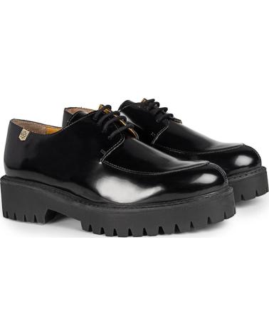 Zapatos POPA  de Mujer BLUCHER DE MUJER CERVANTES ANTIK CON SUELA TRACK  NEGRO