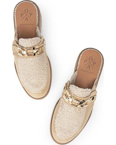 Zuecos POPA  de Mujer ZUECO CERRADO MAUNA BORREGUILLO  ARENA