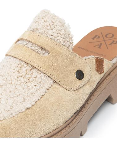 Zuecos POPA  de Mujer ZUECO CERRADO MAUNA BORREGUILLO  ARENA