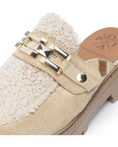 Zuecos POPA  de Mujer ZUECO CERRADO MAUNA BORREGUILLO  ARENA