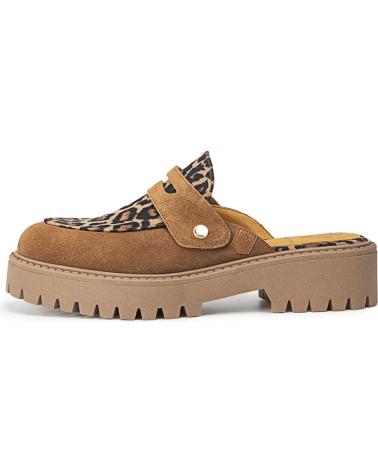 Zuecos POPA  de Mujer ZUECO CERRADO MAUNA LEOPARDO  NEGRO