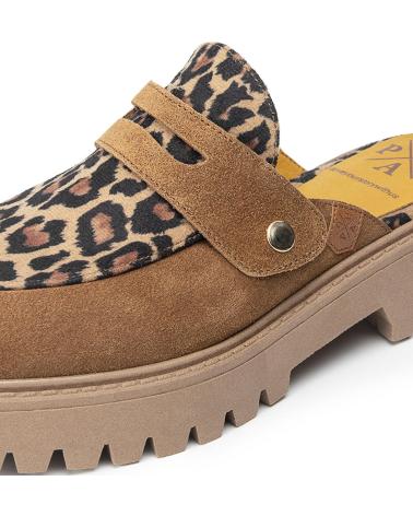 Zuecos POPA  de Mujer ZUECO CERRADO MAUNA LEOPARDO  NEGRO