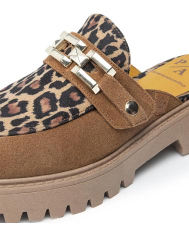 Zuecos POPA  de Mujer ZUECO CERRADO MAUNA LEOPARDO  NEGRO