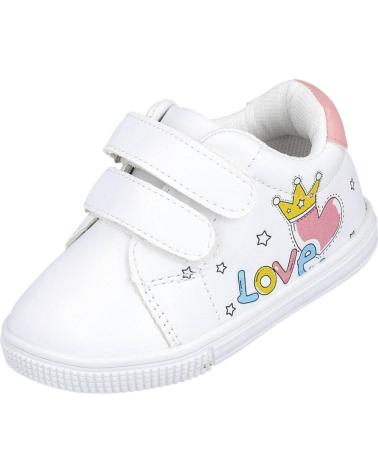 Deportivas BUBBLE BOBBLE  de Niña BUBBLE KIDS C1203 ZAPATILLAS RESPETUOSAS DE BEBE  BLANCO-ROSA