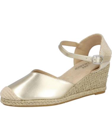 Sandales L&R SHOES  pour Femme LR SHOES 4466 ALPARGATAS DE ESPARTO PARA MUJER  ORO