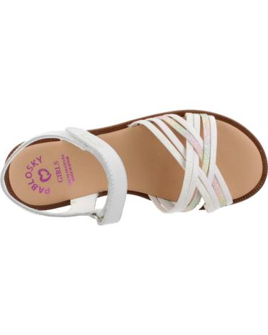 Sandalen für Mädchen PABLOSKY SANDALIAS NINA MODELO 438200P COLOR BLANCO