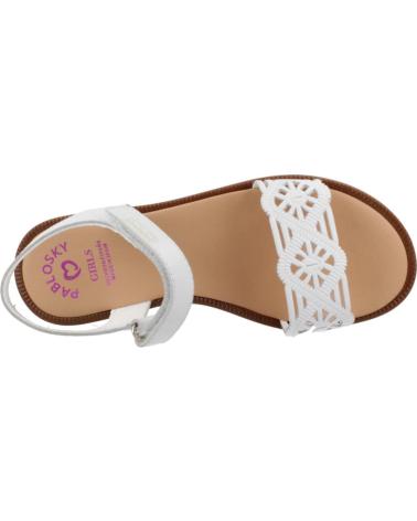 Sandales pour Fille PABLOSKY SANDALIAS NINA MODELO 437900P COLOR BLANCO