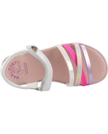 Sandales PABLOSKY  pour Fille SANDALIAS NINA MODELO 443408P COLOR  BLANCO