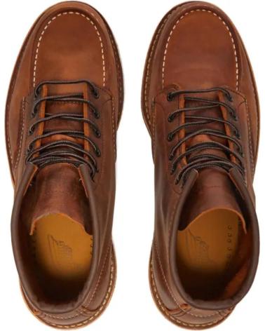 Stivaletti RED WING  per Uomo 1907 HERITAGE WORK 6 MOC TOE BOOT COPPER ROUGH TOUGH - 39  BROWN