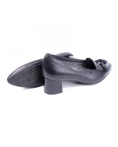 Zapatos de Mujer PITILLOS - MOCASIN BORLAS DETALLE SERPIENTE NEGRO