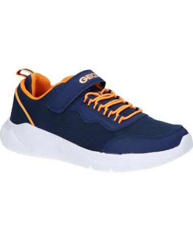 boy Trainers GEOX J25GBE 07TCE J SPRINTYE C0659 NAVY-ORANGE  AZUL