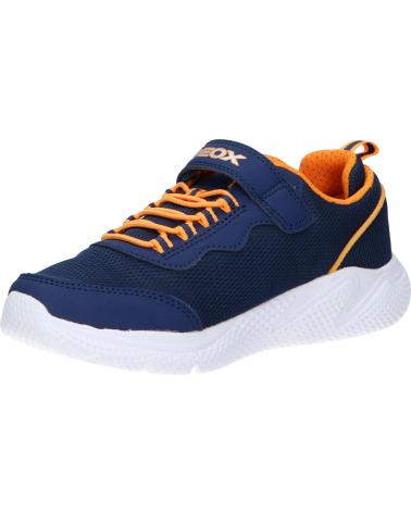 boy Trainers GEOX J25GBE 07TCE J SPRINTYE C0659 NAVY-ORANGE  AZUL