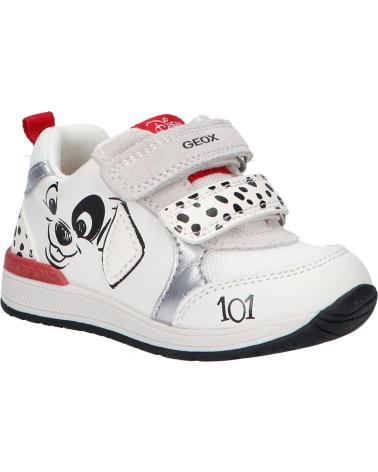 girl and boy Trainers GEOX B450LB 085NF B RISHON WHITE-RED  C0050