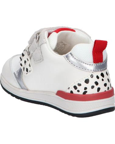 girl and boy Trainers GEOX B450LB 085NF B RISHON WHITE-RED  C0050