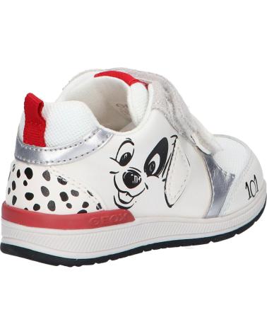girl and boy Trainers GEOX B450LB 085NF B RISHON WHITE-RED  C0050